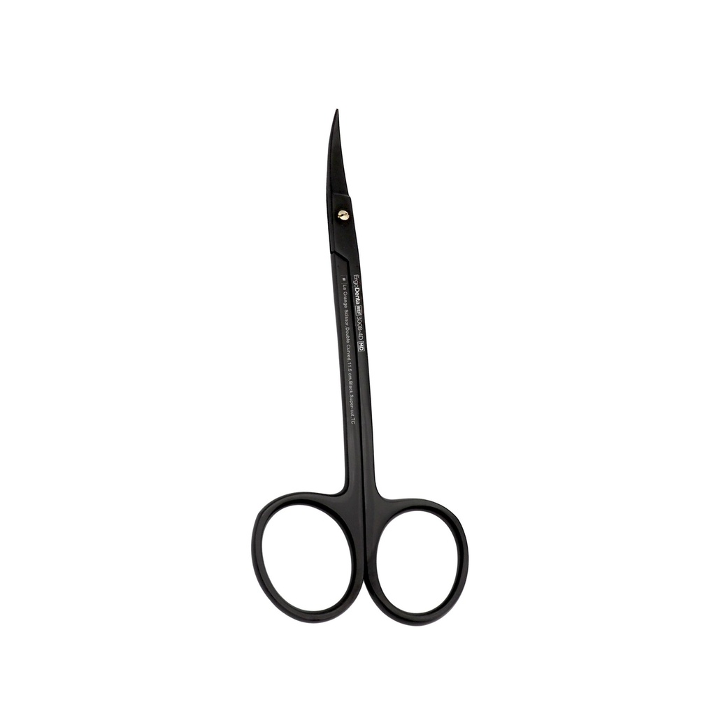[3008-4D] La Garange saks, Double buet, 11,5 cm, sort, Super-cut, TC | ErgoDenta