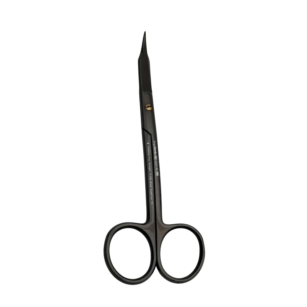 [3007-4S] Goldman Fox, lige, 13cm, sort, Super-cut, TC | ErgoDenta