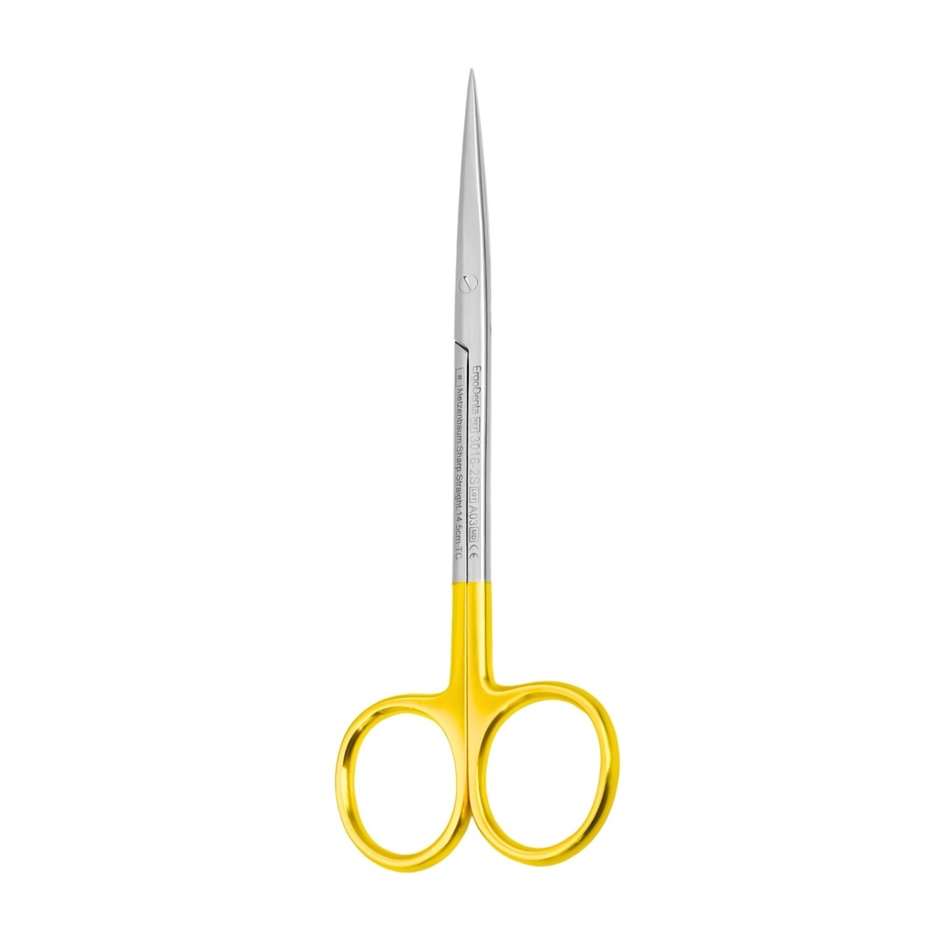 [3016-2S] Metzenbaum skarp saks, lige, 14.5cm, TC | ErgoDenta