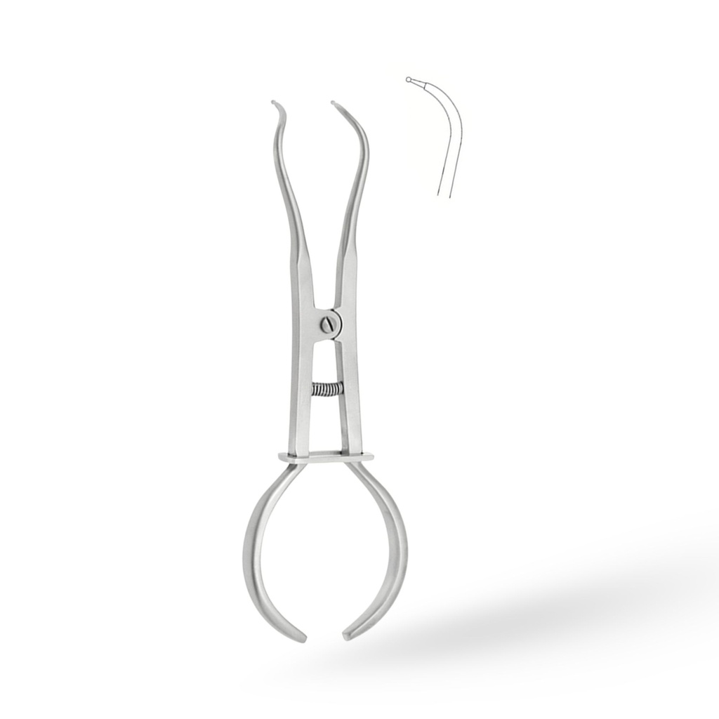 [2714] Kofferdamklamme tang hvid, 17cm | ErgoDenta