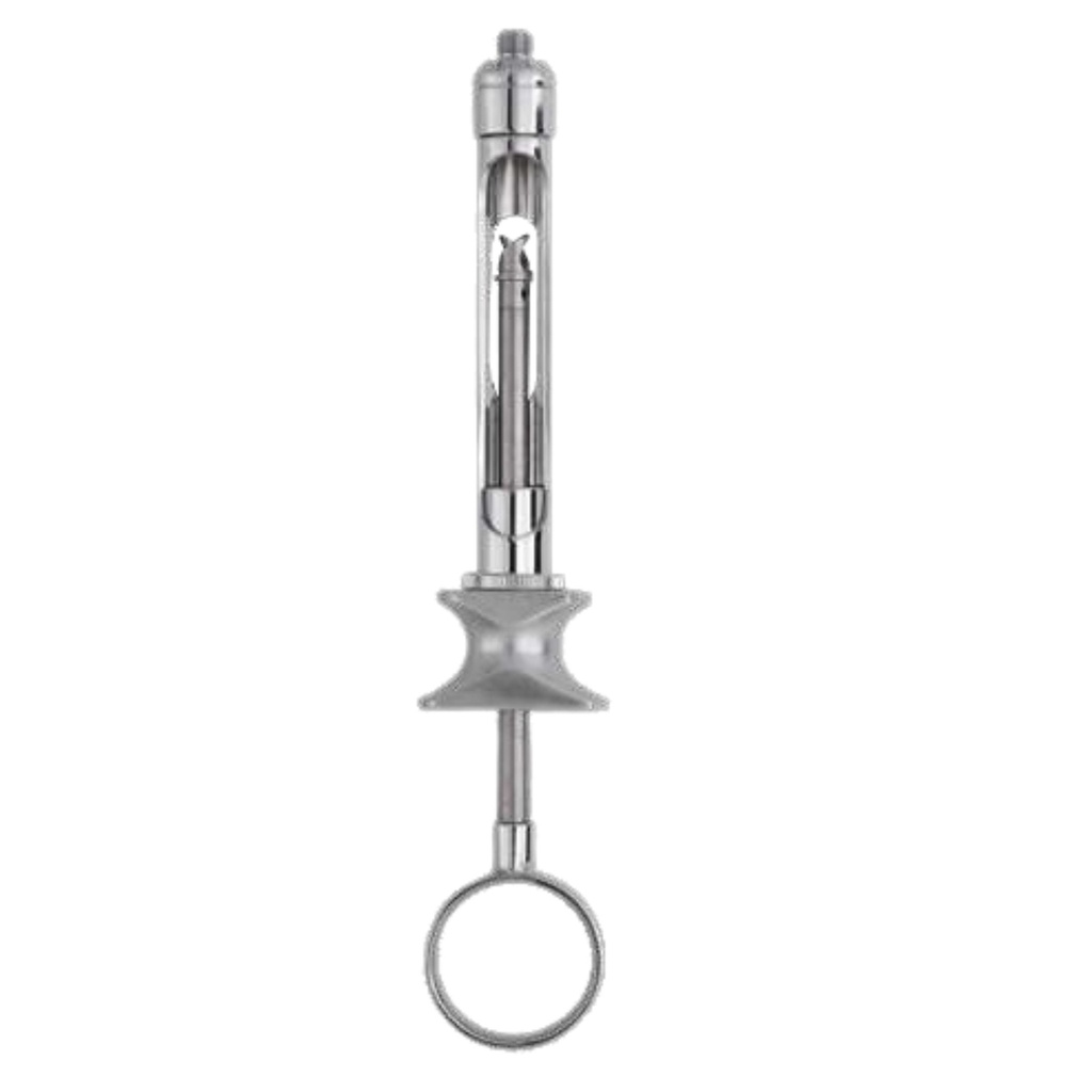 [3907] Cylinderampulsprøjte, 2,2 ml, forkromet, med metrisk gevind, med aspiration | ErgoDenta