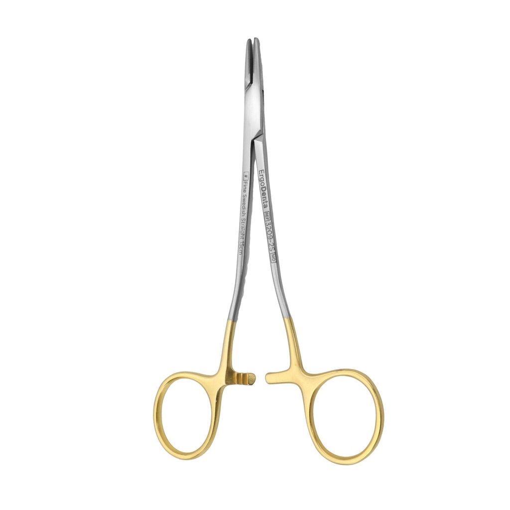 [3209-2S] Fine Swedish nåleholder, lige, 15 cm, TC | ErgoDenta
