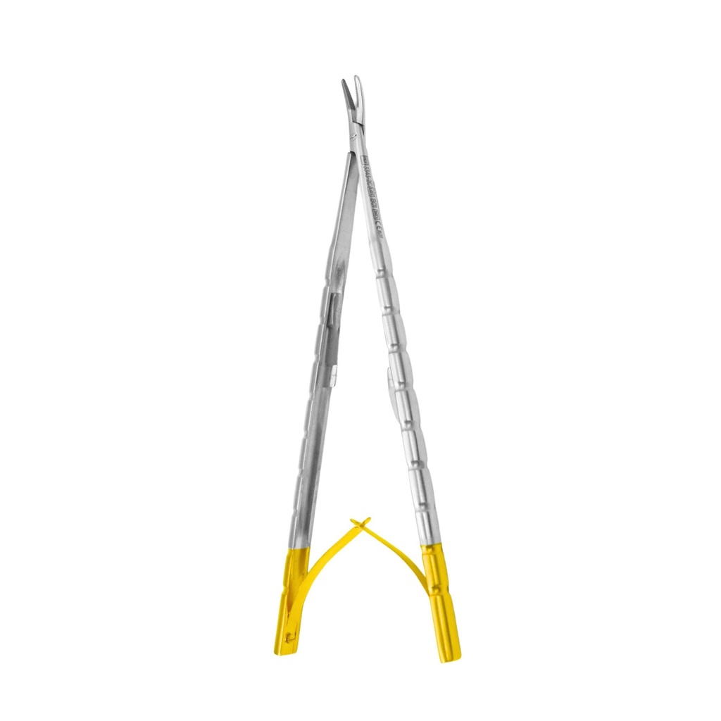 Castroviejo mikro nåleholder, Barraquer, buet, 16 cm, TC | ErgoDenta