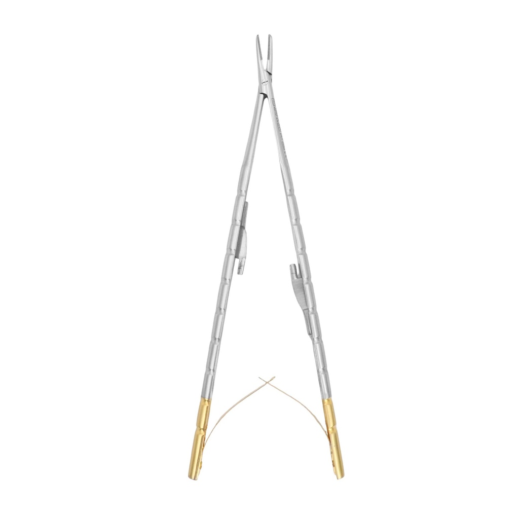 [3343-2S] Castroviejo mikro nåleholder, Barraquer, lige, 16cm, TC | ErgoDenta