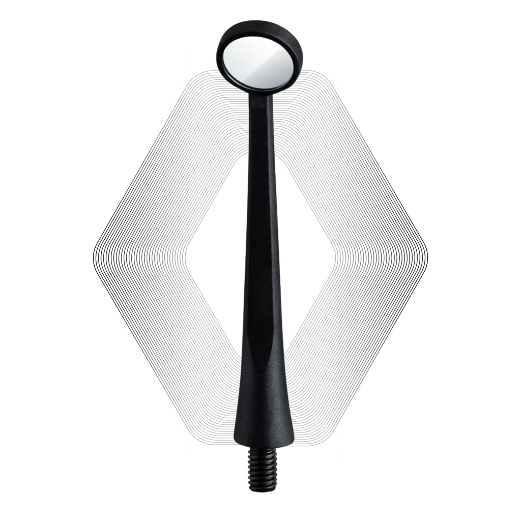 [7092R] Microscopic HD mundspejl, Regular 1,5 mm, sort | ErgoDenta
