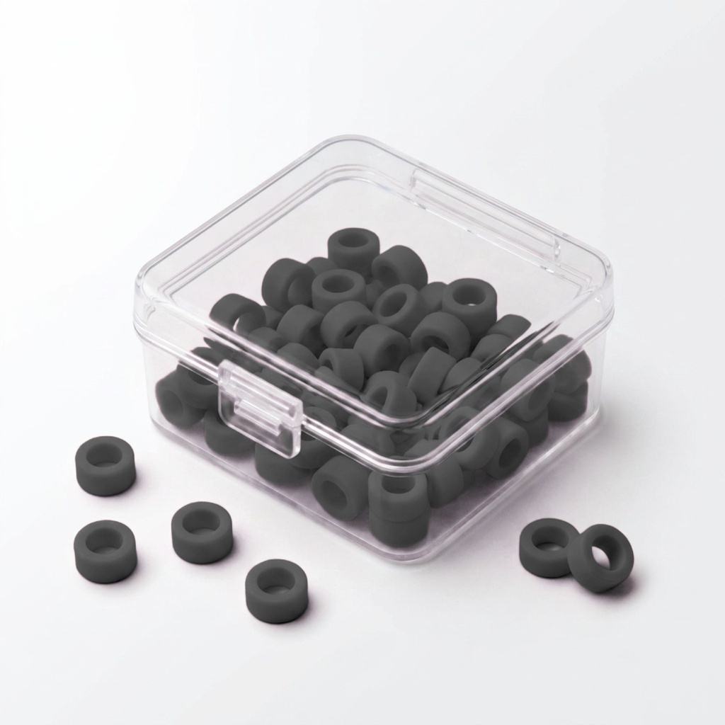 [5641K] Farvekodet ringe, Large, 25 stk. / boks — sort | ErgoDenta
