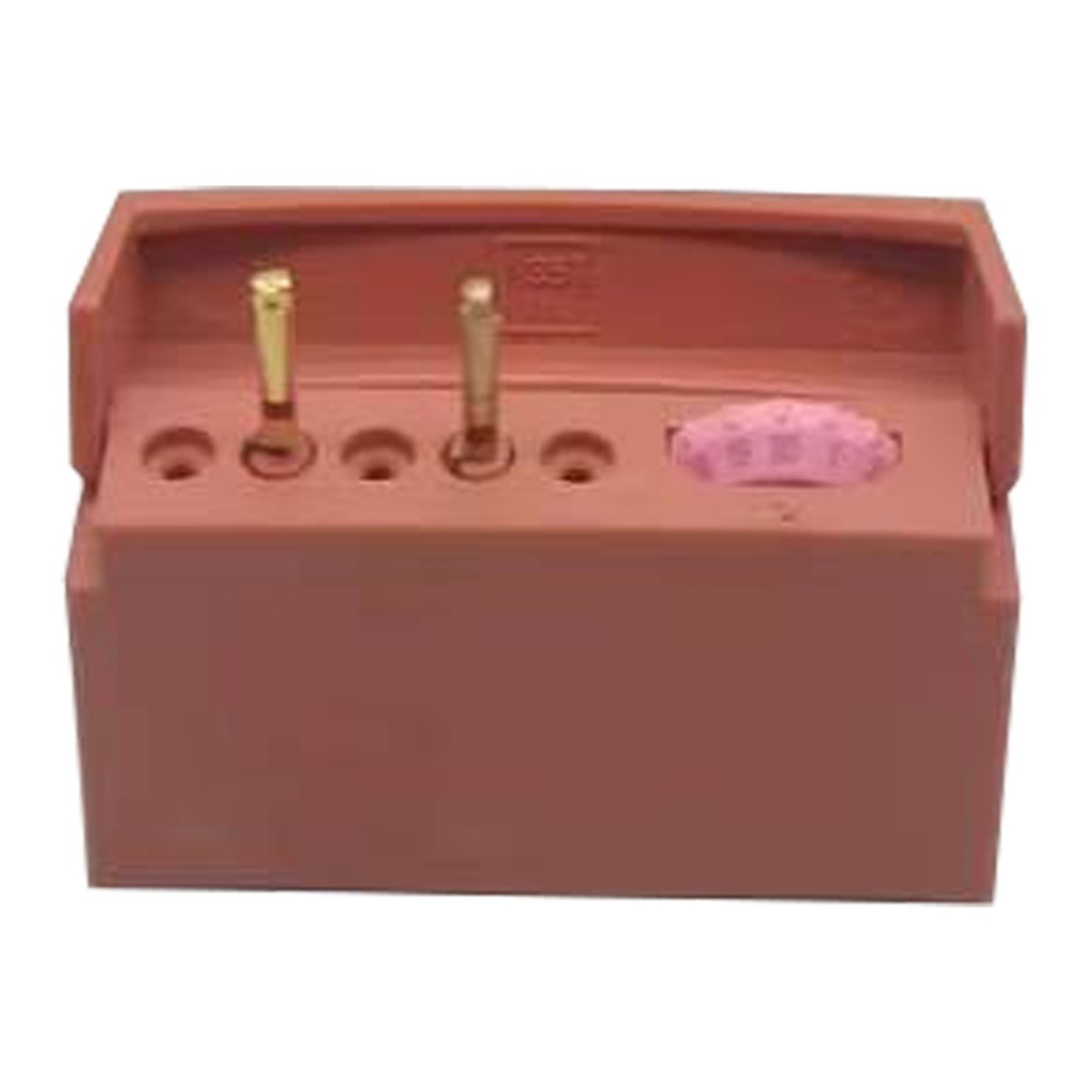 [7462O] Endodontisk block med memory holder, 5 huller, Orange | ErgoDenta