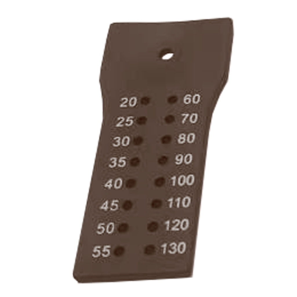 [7461N] Gutta Percha Points Measuring Ruler, Brown | ErgoDenta