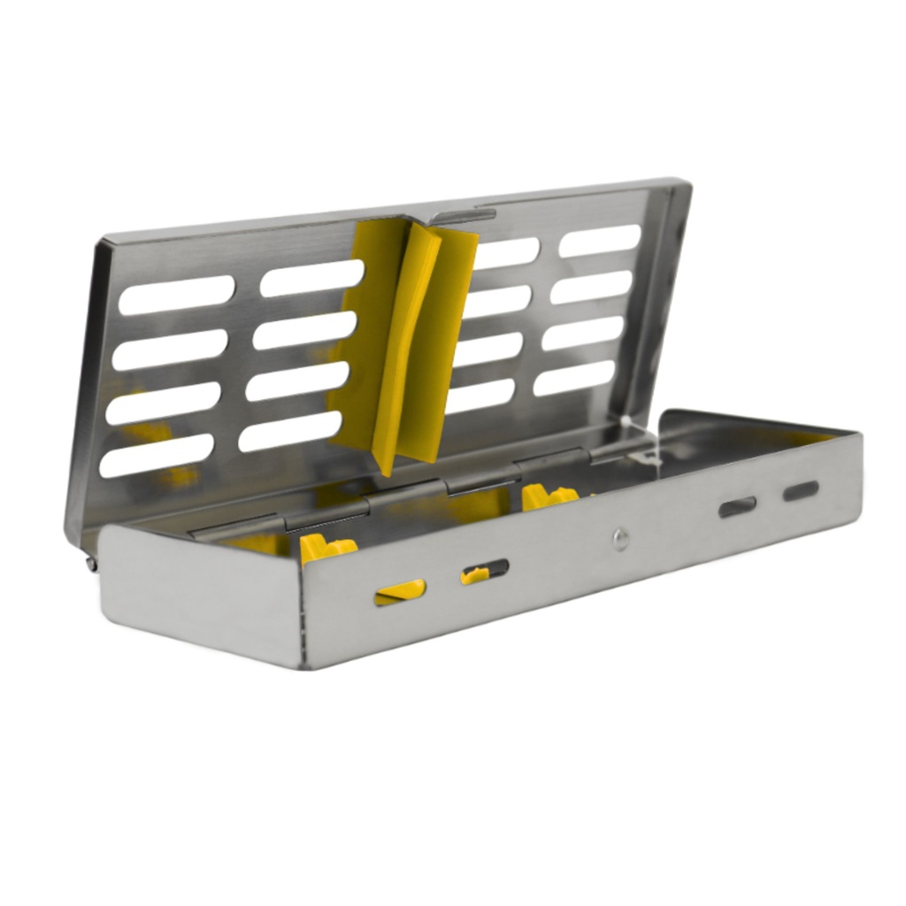 Steriliseringskassetter til 5, 185x65x20 mm, gul | ErgoDenta