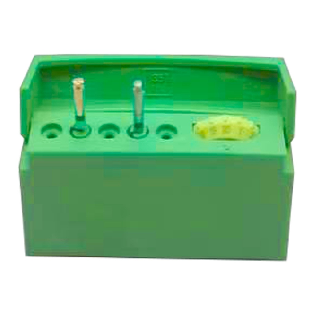 Endodontisk block med memory holder, 5 huller, grøn | ErgoDenta