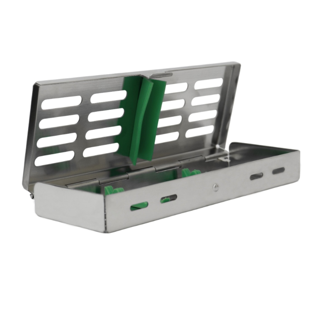 Steriliseringskassetter til 5, 185x65x20 mm, grøn | ErgoDenta
