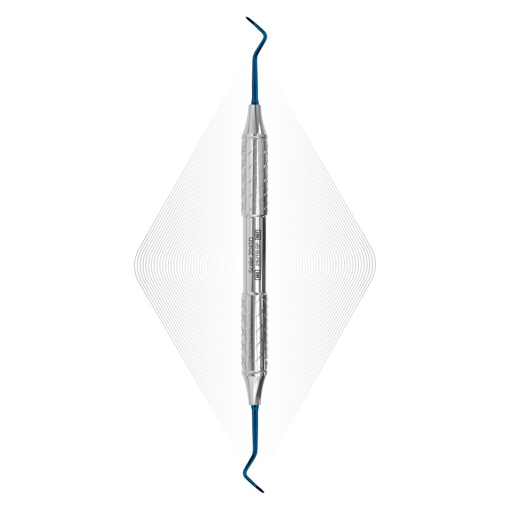[2157TB-SP] Sickle scaler 204 SD, blå, til implantater (titanium) | ErgoDenta