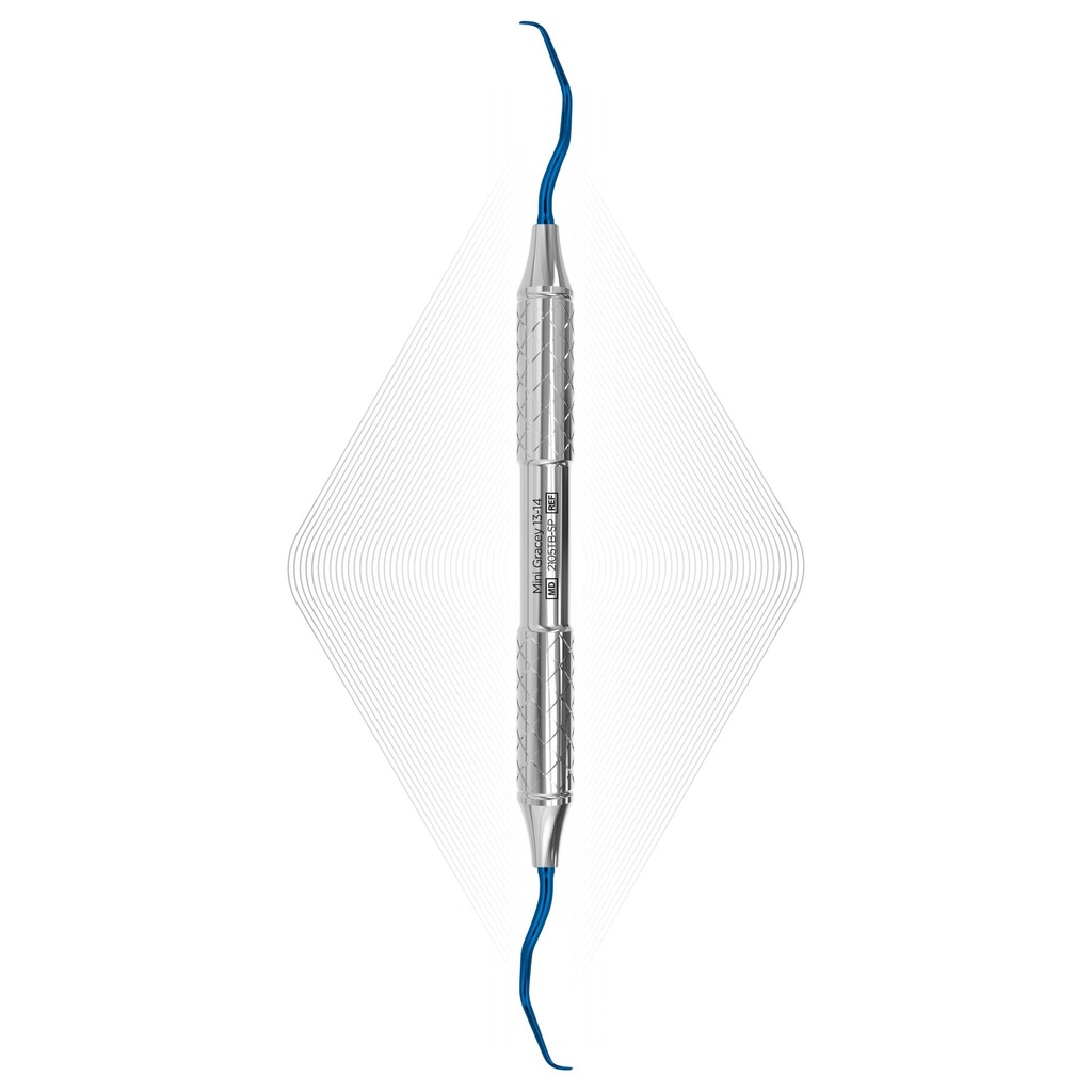 [2105TB-SP] Mini Gracey curette 13-14, blå, til implantater (titanium) | ErgoDenta