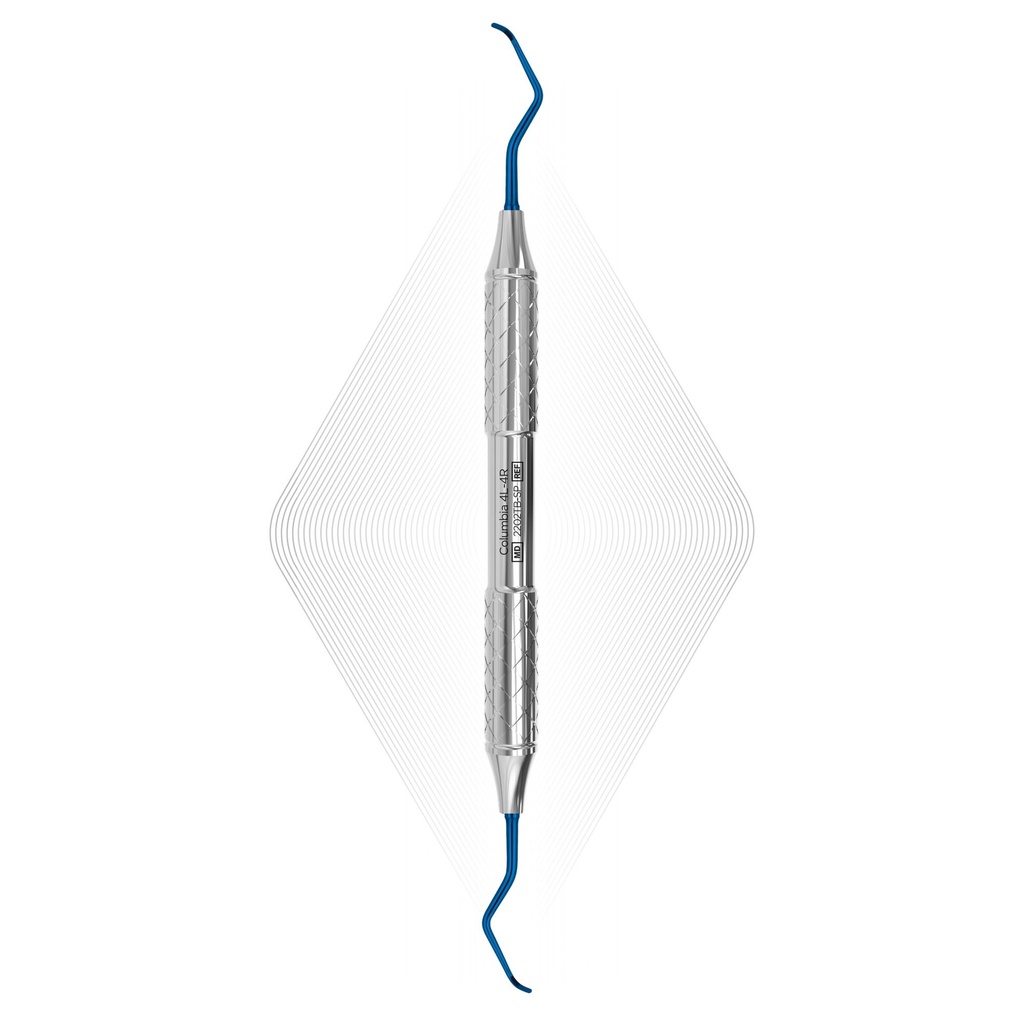 Columbia curette 4L-4R, blå, til implantater (titanium) | ErgoDenta