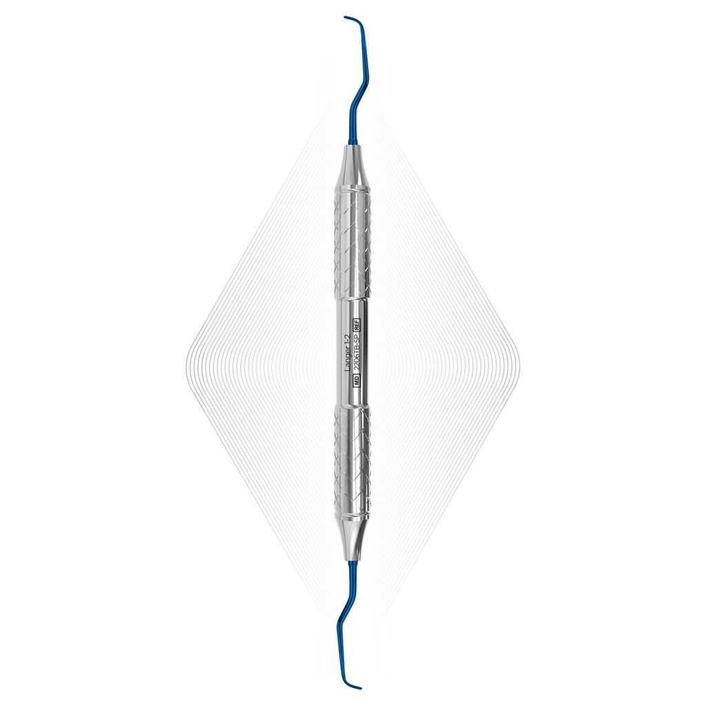 [2206TB-SP] Langer curette 1-2, blå, til implantater (titanium) | ErgoDenta