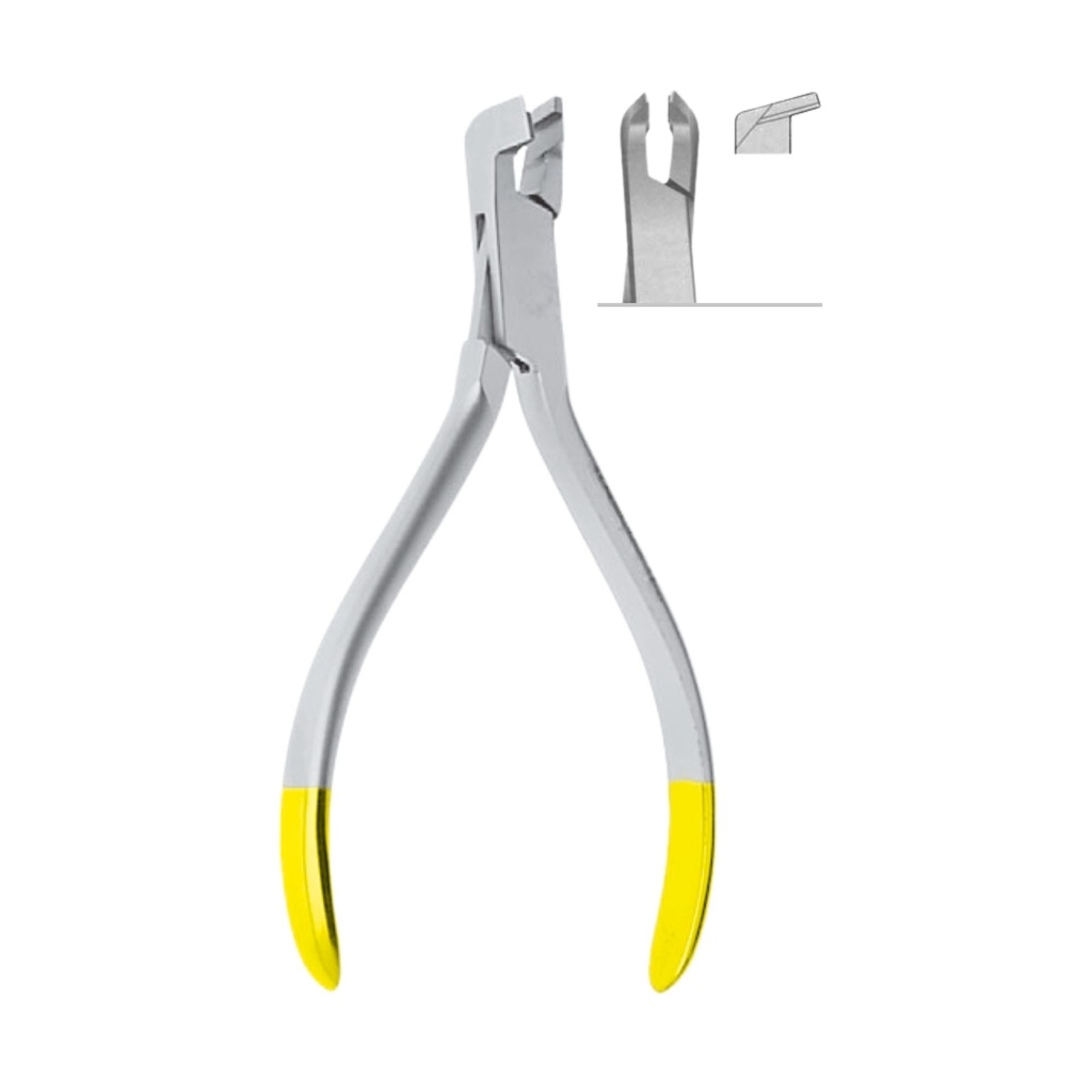 [4601] Distal End-Cutter tang med sikkerhedsgreb, ◯ Ø 0,35 mm / .014”, ▢ 0,55x0,64 mm / .021”x.025, 12,5 cm, TC
