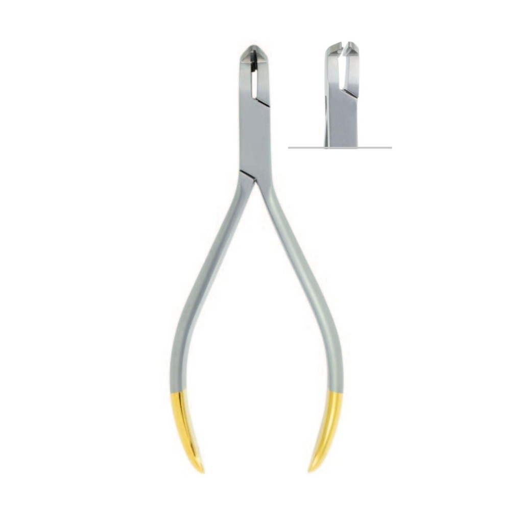 Mini Distal ende klipper med safety hold, ▢ 0.41x0.56mm(.016 x .022), M .017 x.025, 12.5cm, TC