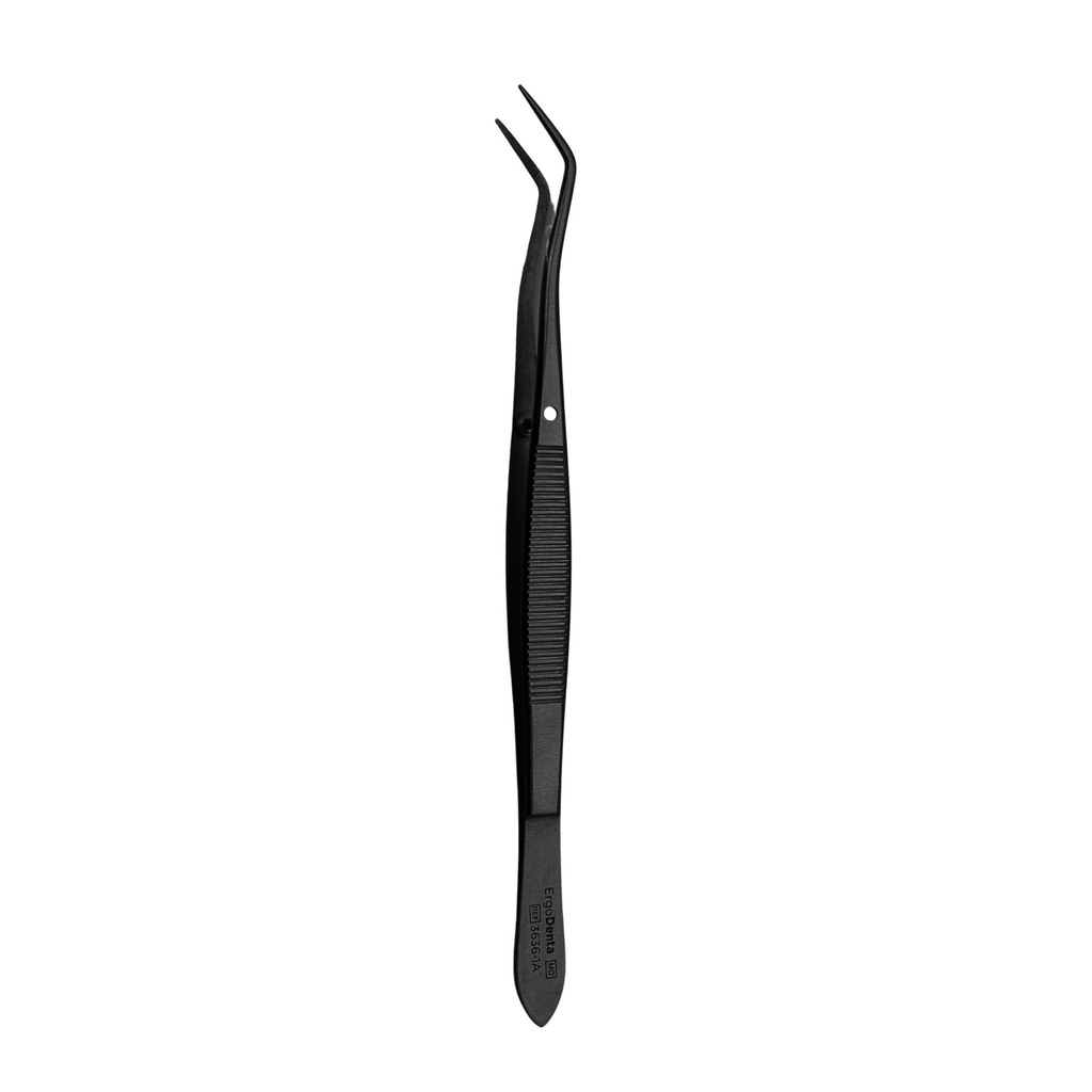 [3636-3A] Meriam pincet, takket, Fig 1., 16 cm, sort