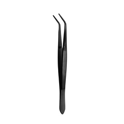 College pincet, takket, 15cm, sort